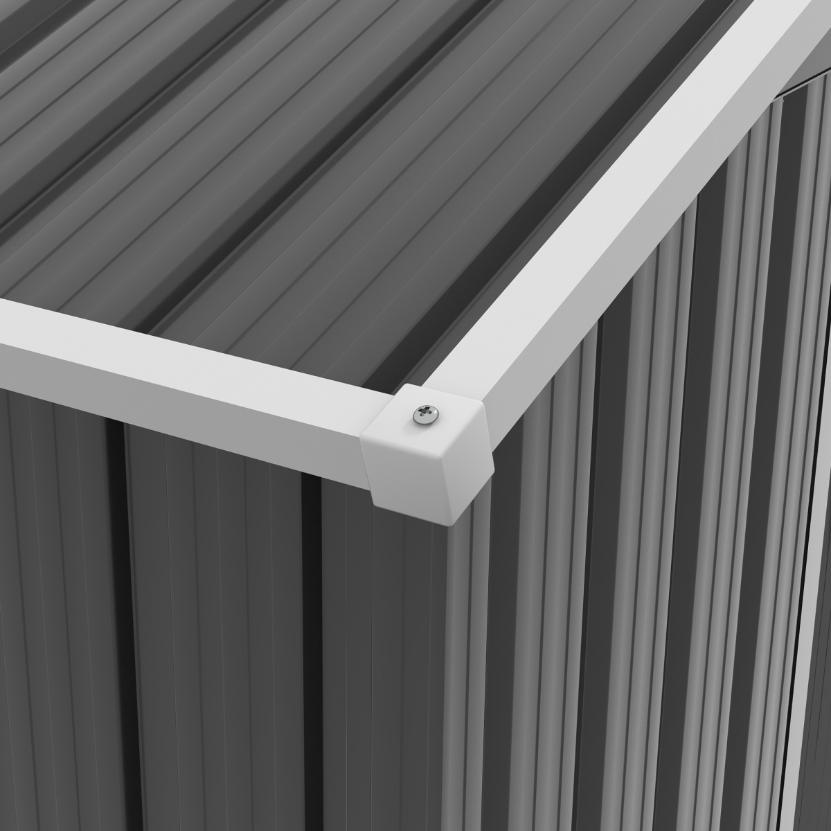 Metal Garden Shed for Garden and Outdoor Storage, Dark Grey 6.5x3.5ft