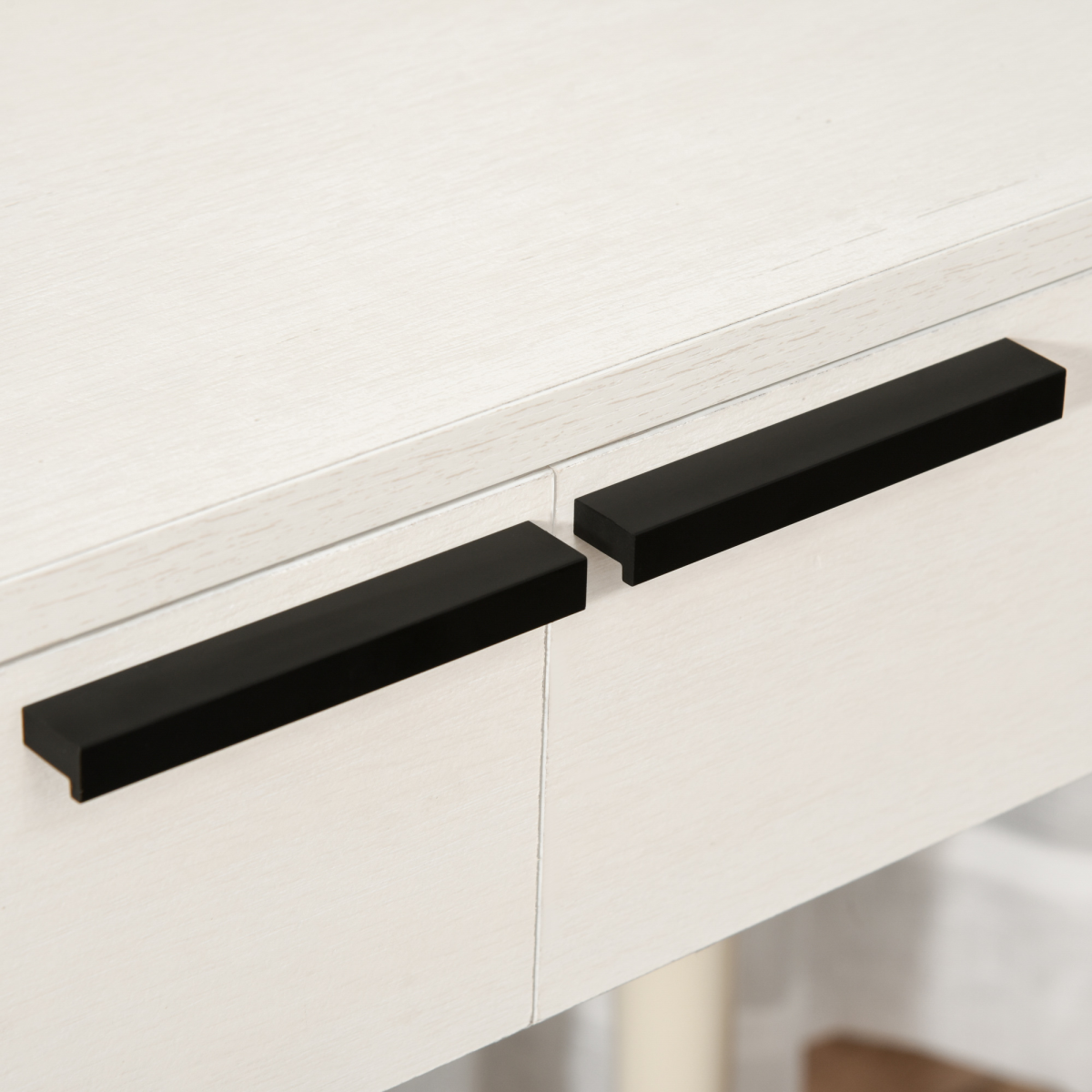 Dressing Table Vanity Set Makeup Desk with Round Mirror Cushioned Stool White