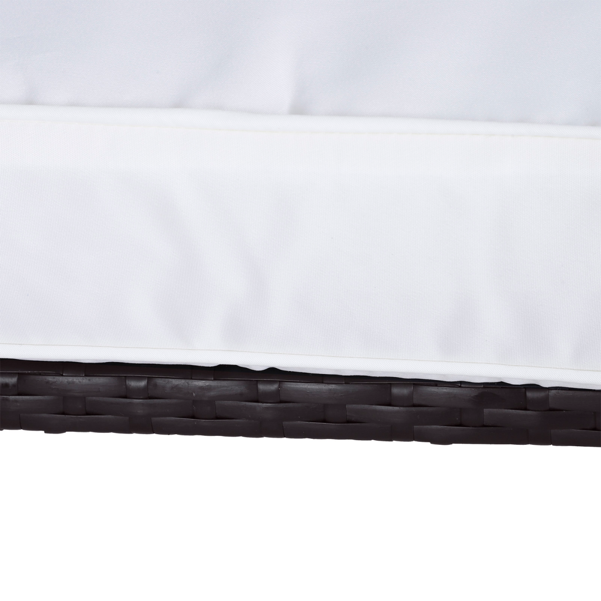 3 PCS Rocking Chair Bistro Set-Brown/Cream White