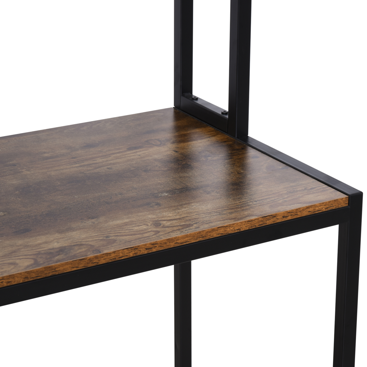 Industrial L-Shaped Desk w Shelf