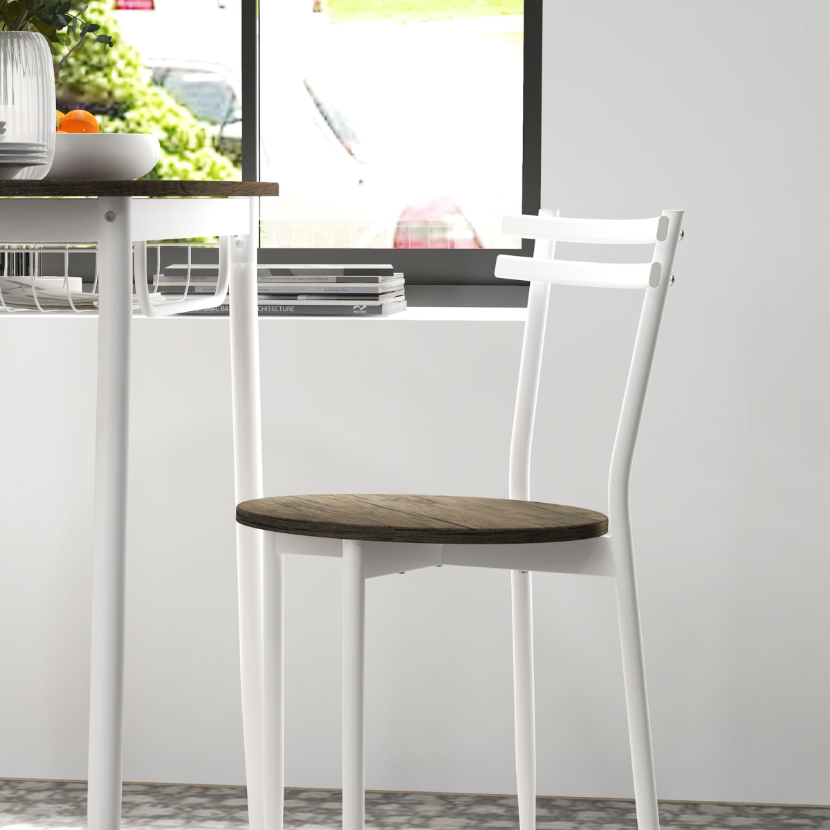 Dining Table and Chairs Set Oval with 2 Chairs