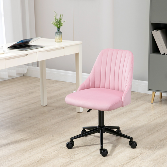 Office Chair with Adjustable Height and Wheels Velvet