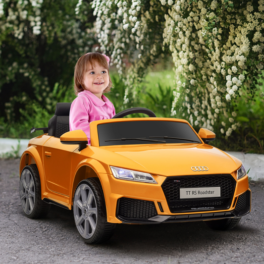 Battery Licensed Audi TT RS Ride-On Car w/ Removable Highlights, MP3 Player 12V