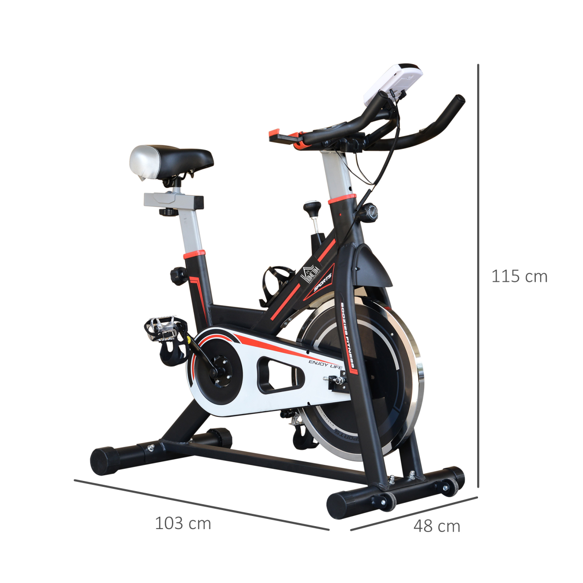 Flywheel Exercise Racing Bicycle Cardio Adjustable Resistance LCD 8kg