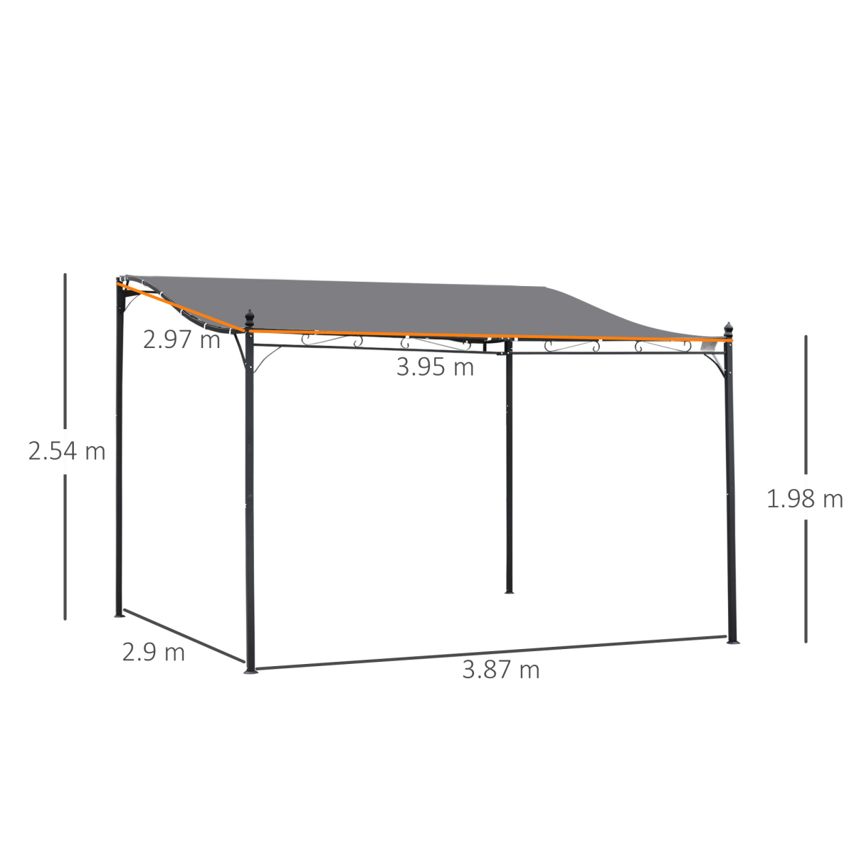 Canopy Metal Wall Gazebo