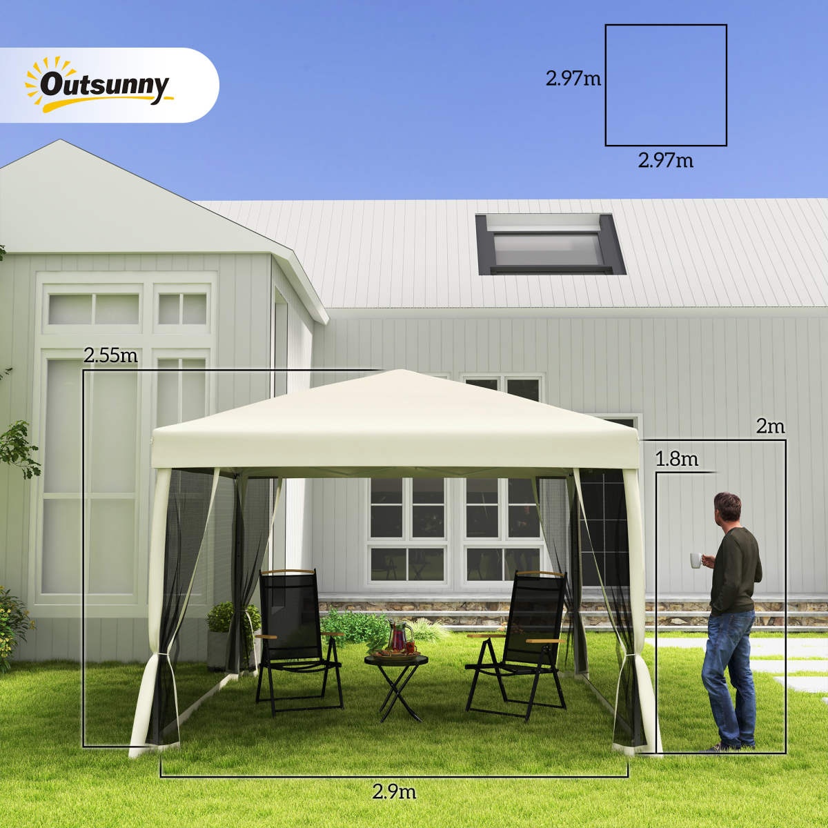 Pop Up Gazebo W/ Mesh Walls