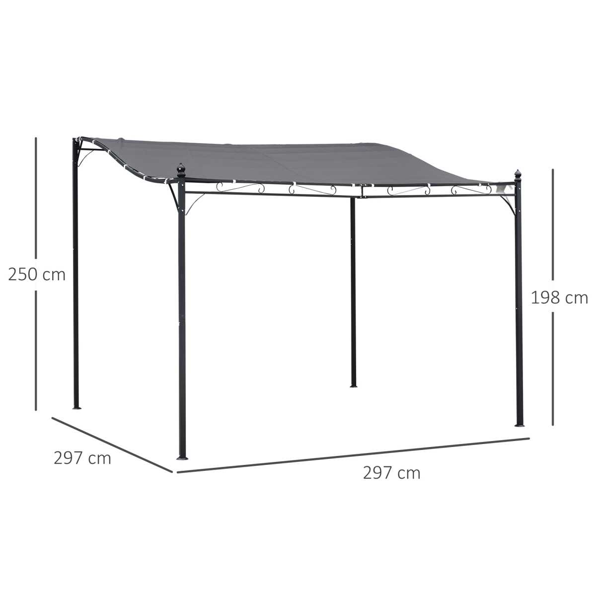 Freestanding Metal Wall Awning Canopy