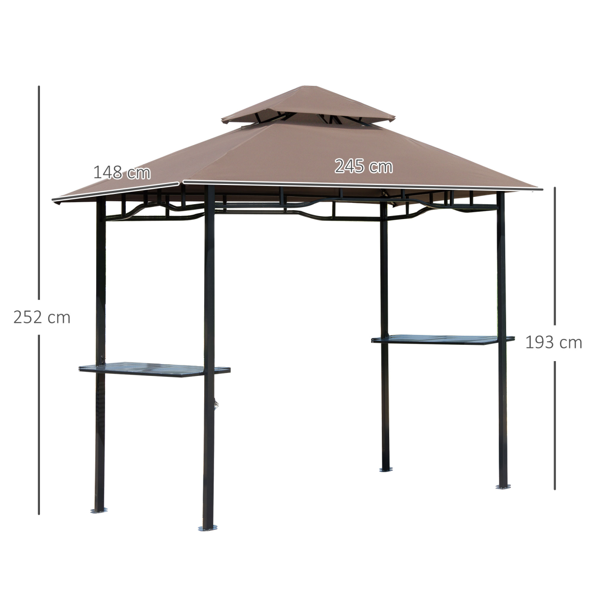 Double-Tier Gazebo Grill Canopy Tent Shelter