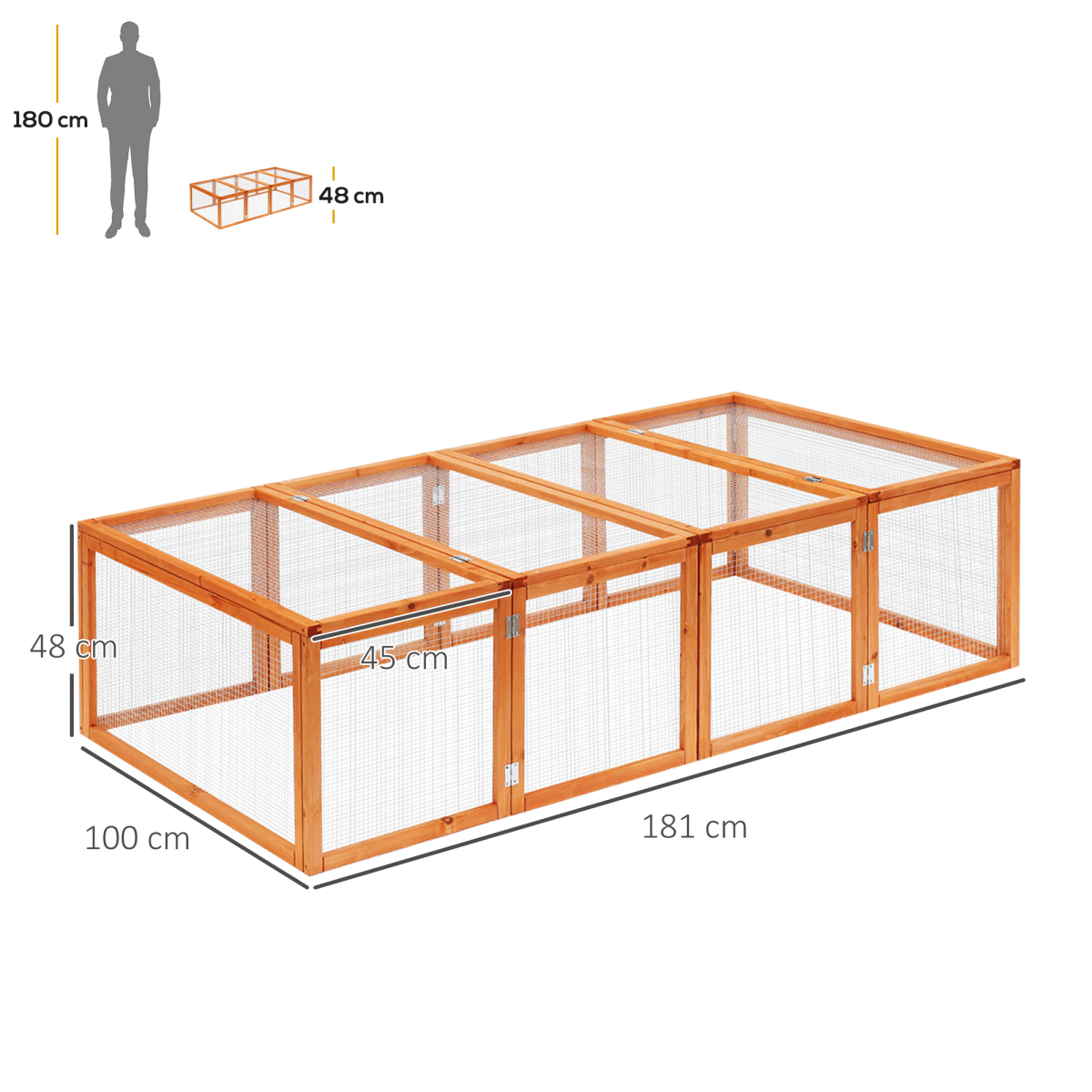 Rabbit Hutch Cage Run and Play Space Mesh Wire Safety for Outdoor