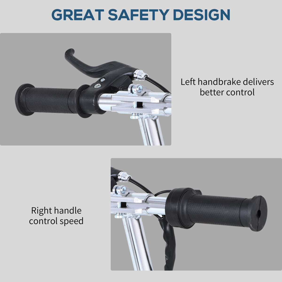 Teen Foldable Electric Scooter Battery 12V 120W w/ Brake Kickstand HOMCOM