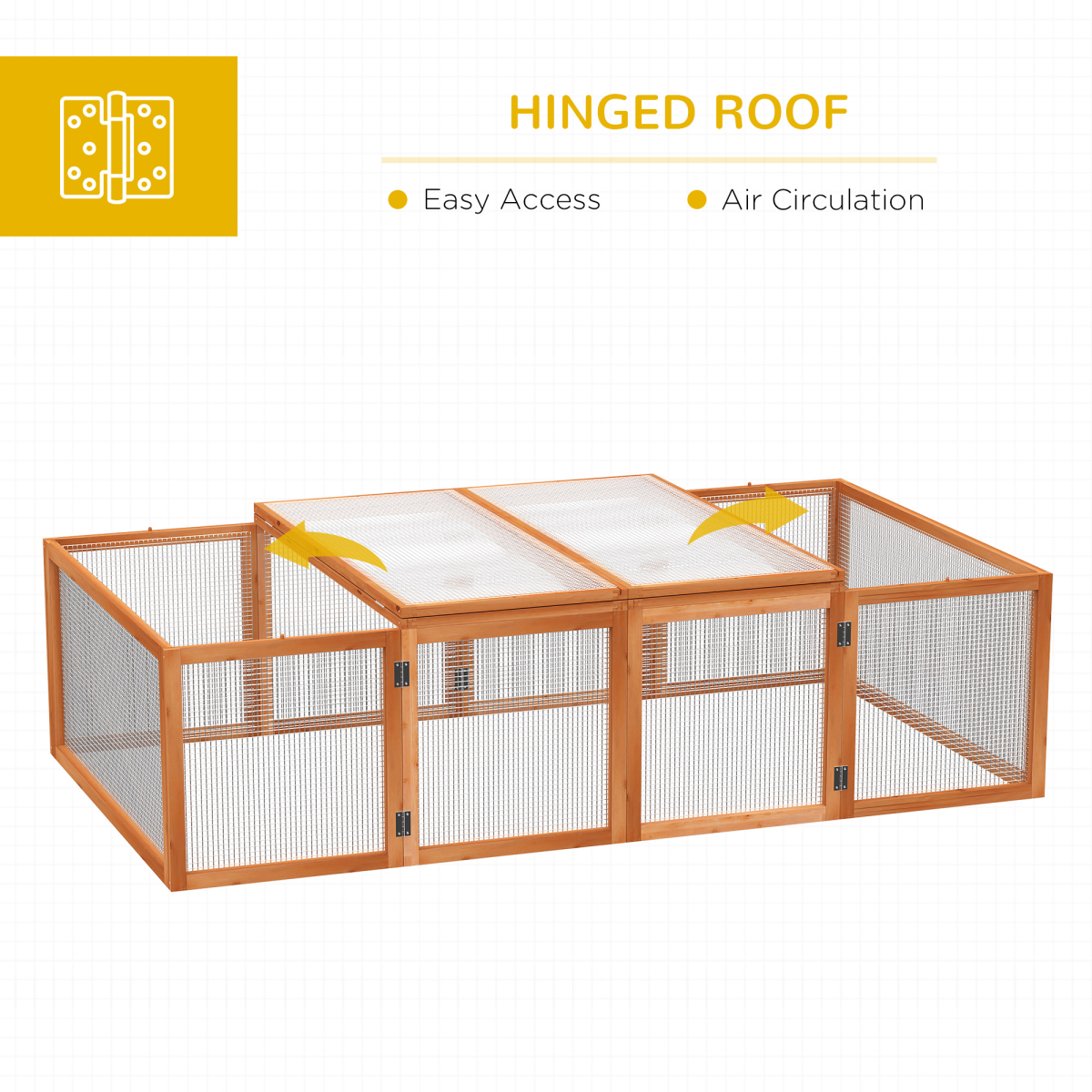 Rabbit Hutch Cage Run and Play Space Mesh Wire Safety for Outdoor