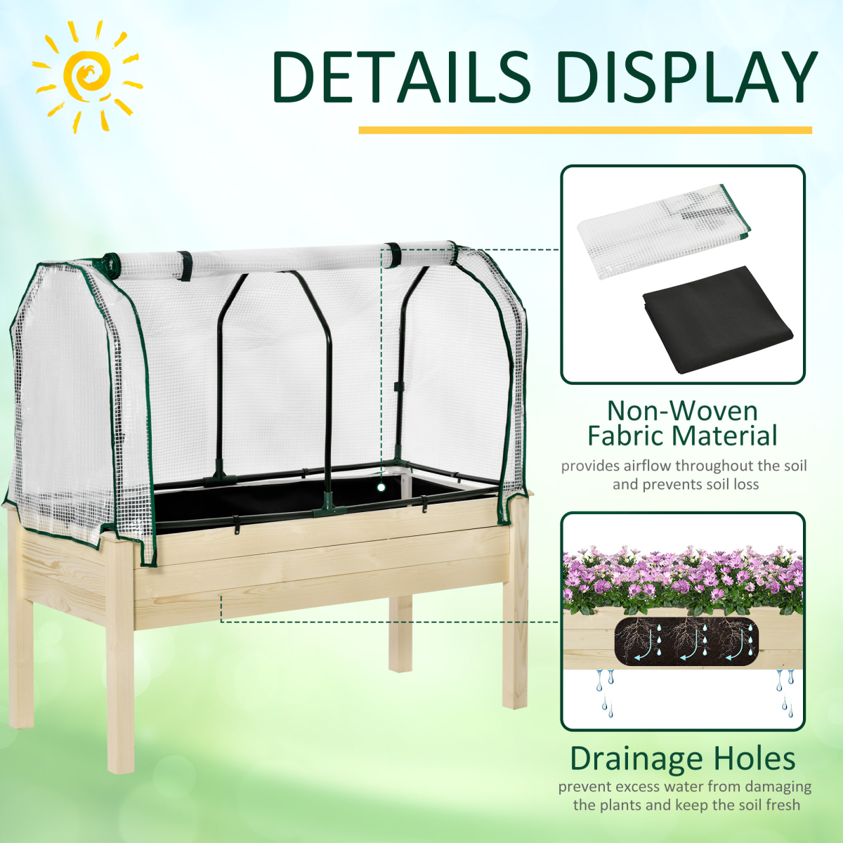 Raised Garden Bed Greenhouse Cover Planter Box