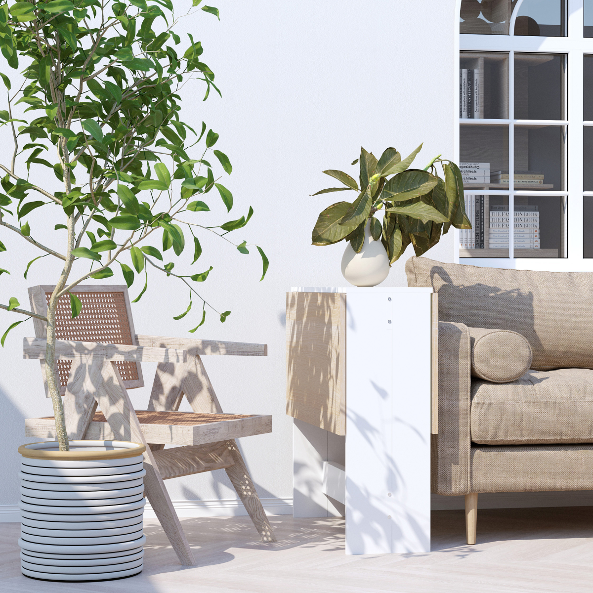 Drop Leaf Table Folding Dining Space Saving-Oak