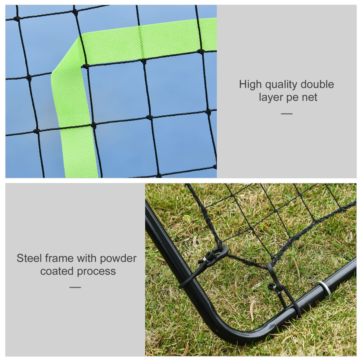Rebounder Net Target Ball Kickback Baseball Training Equipment Play