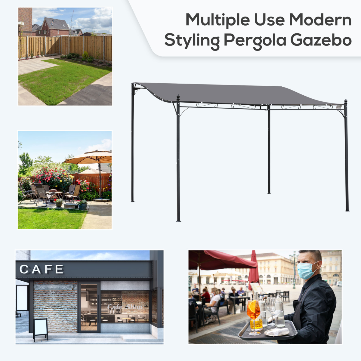 Canopy Metal Wall Gazebo