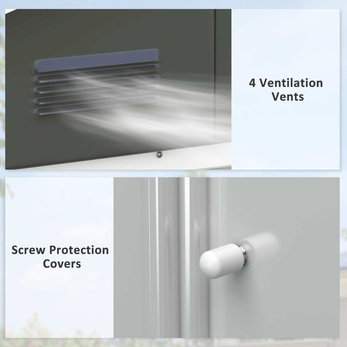 Metal Garden Shed for Garden and Outdoor Storage, Dark Grey 6.5x3.5ft