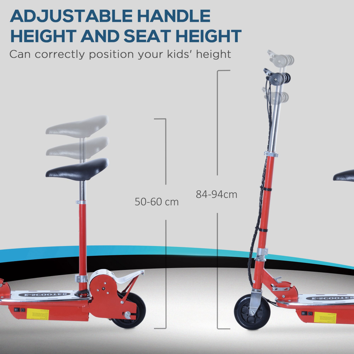 Teen Foldable Electric Scooter Battery 12V 120W w/ Brake Kickstand HOMCOM