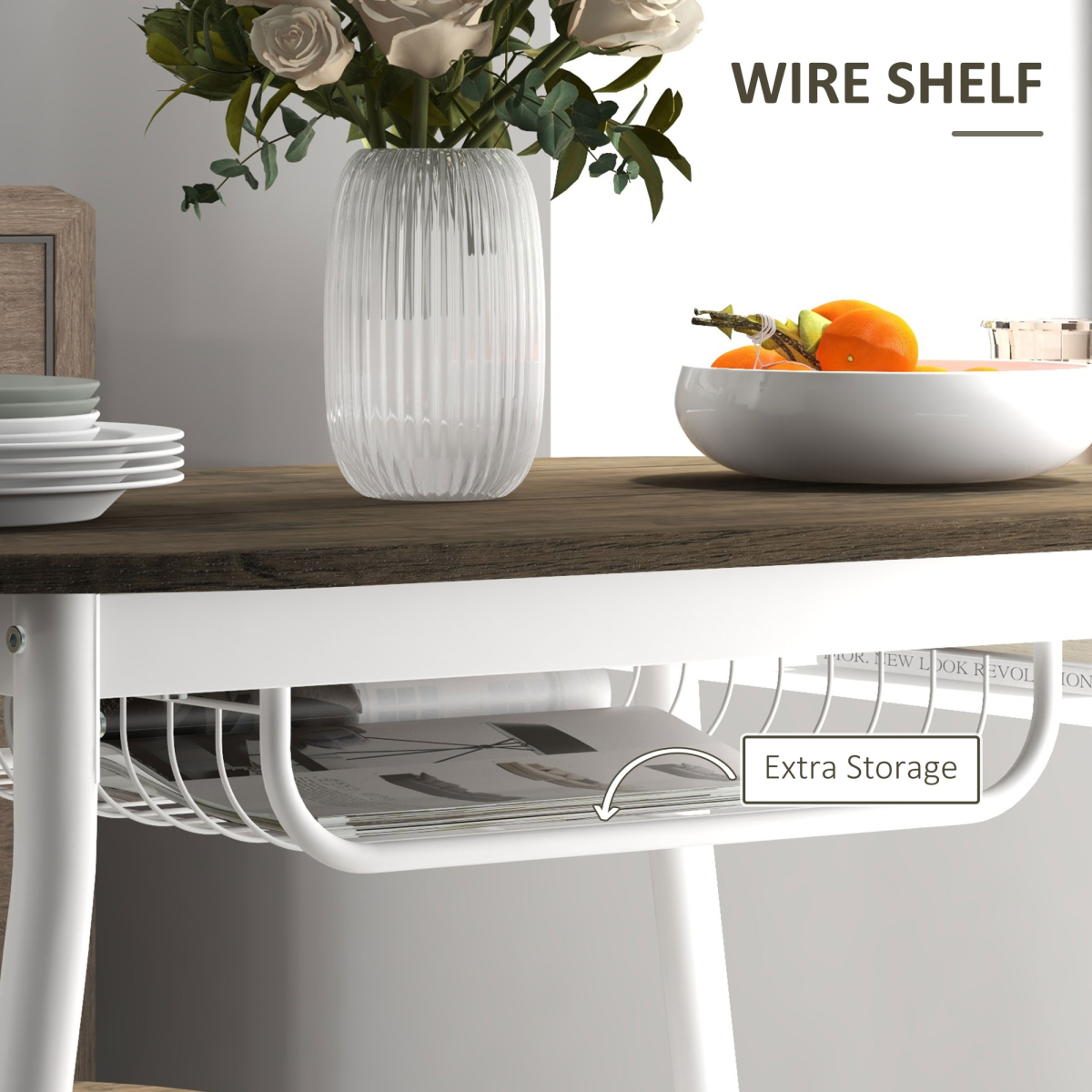 Dining Table and Chairs Set Oval with 2 Chairs