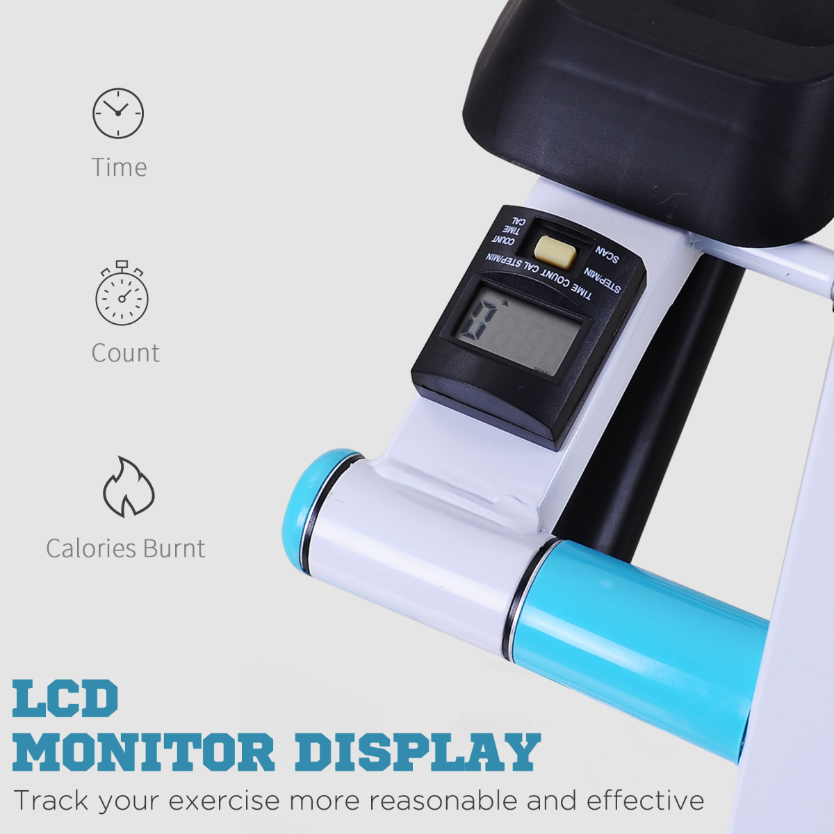 Stepper Fitness Exercise Handle Bar Machine Cardio Foldable Workout