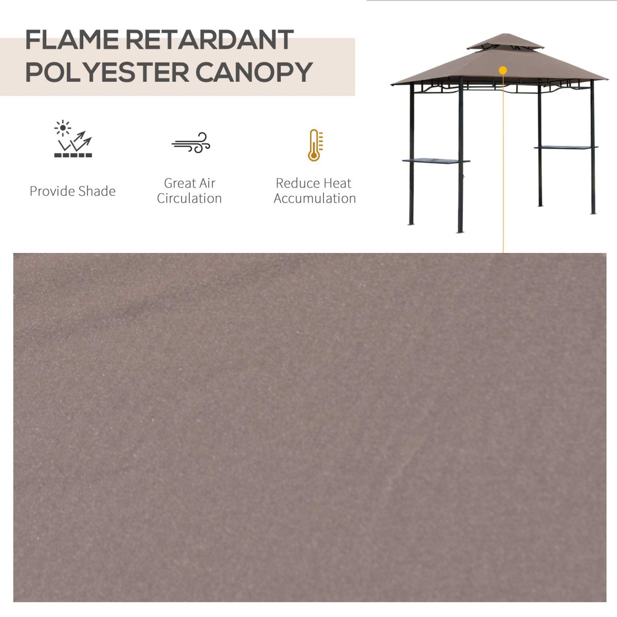 Double-Tier Gazebo Grill Canopy Tent Shelter