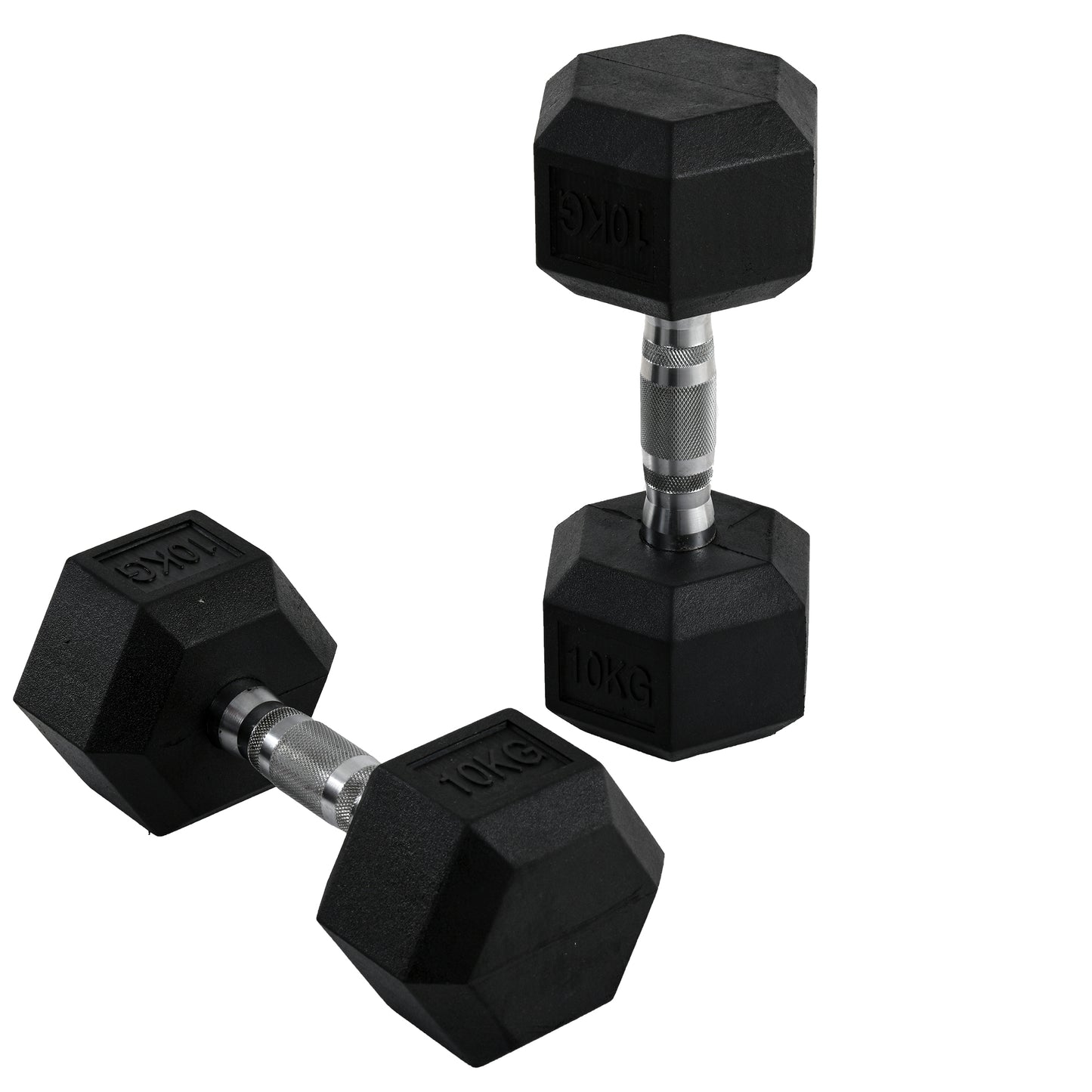 Hexagonal Dumbbells Kit Weight Lifting Exercise for Home Fitness 2x10kg HOMCOM