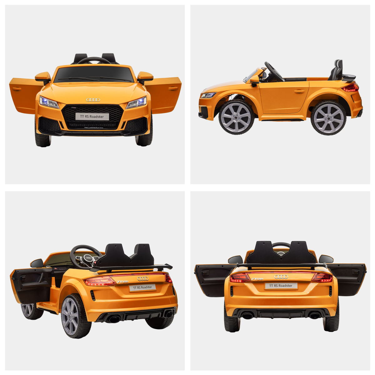 Battery Licensed Audi TT RS Ride-On Car w/ Removable Highlights, MP3 Player 12V