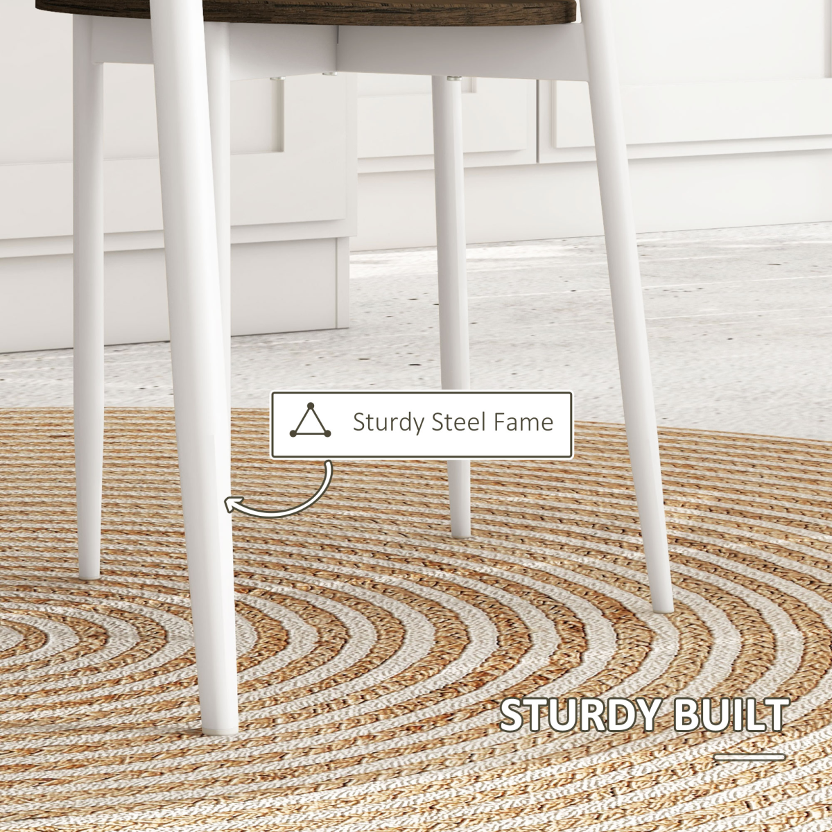 Dining Table and Chairs Set Oval with 2 Chairs