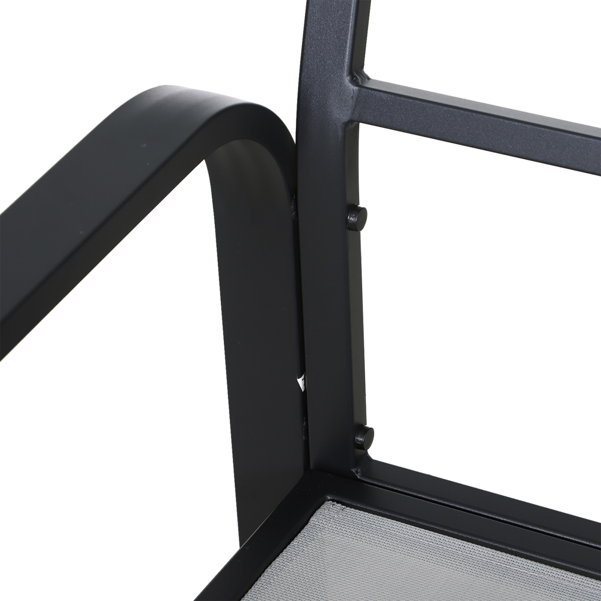 4 Pcs Garden Dining Set & 2 Chairs Sofa Glass Top Table Foam Cushions Grey Black