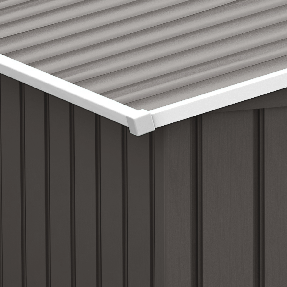 Foundation Ventilation Steel Outdoor Garden Shed Grey
