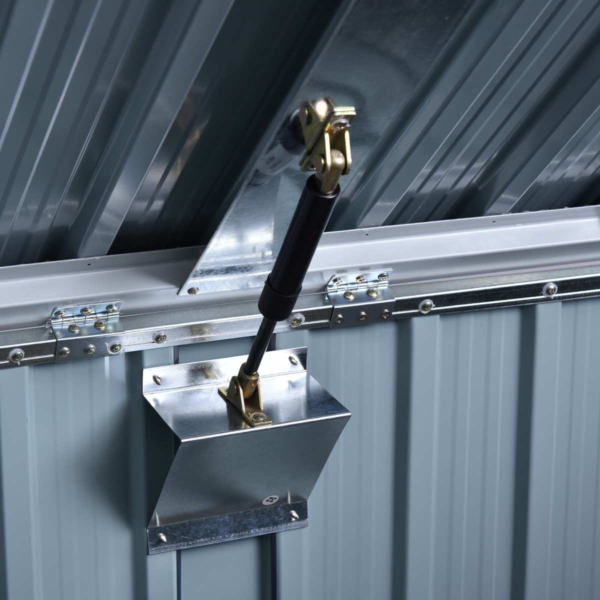 Steel Garden Storage Shed Double Door & Lid Dustbin Rubbish Cover 2