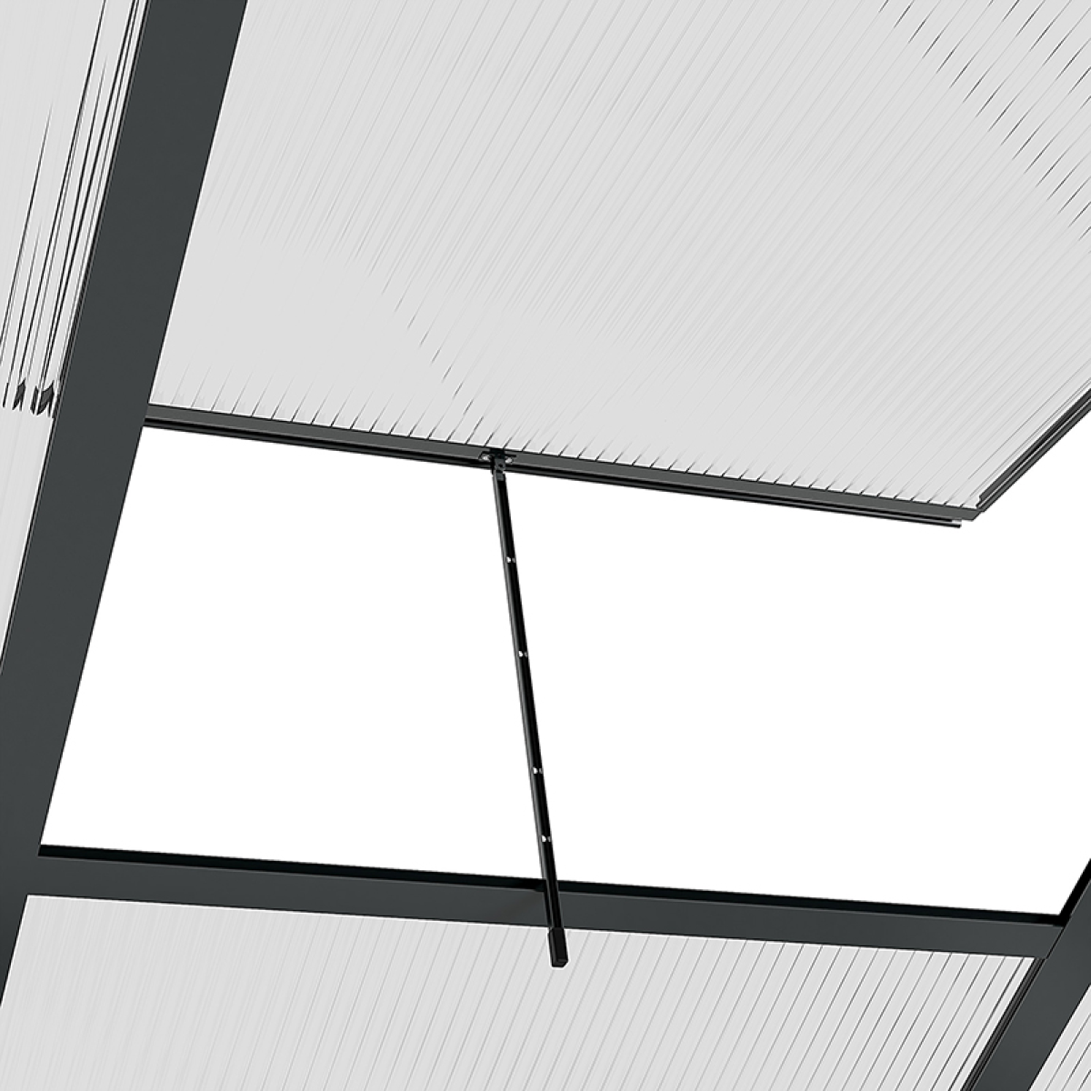 Polycarbonate Walk-In Garden Greenhouse Aluminium Frame w/ Slide Door 6 x 6ft