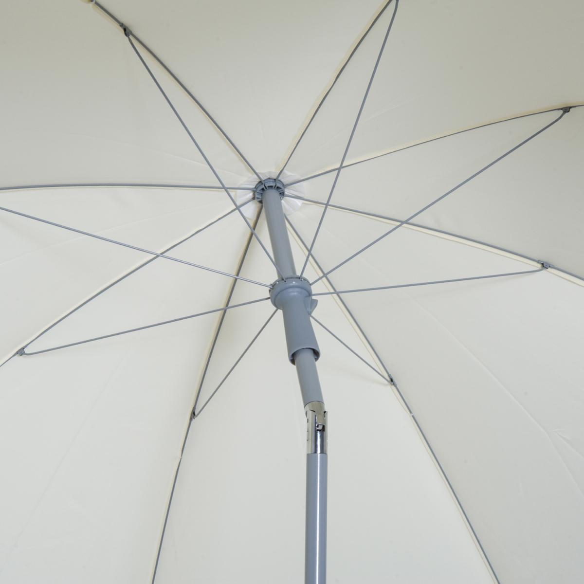 2.2M Tilt Beach Umbrella Parasol-Cream White