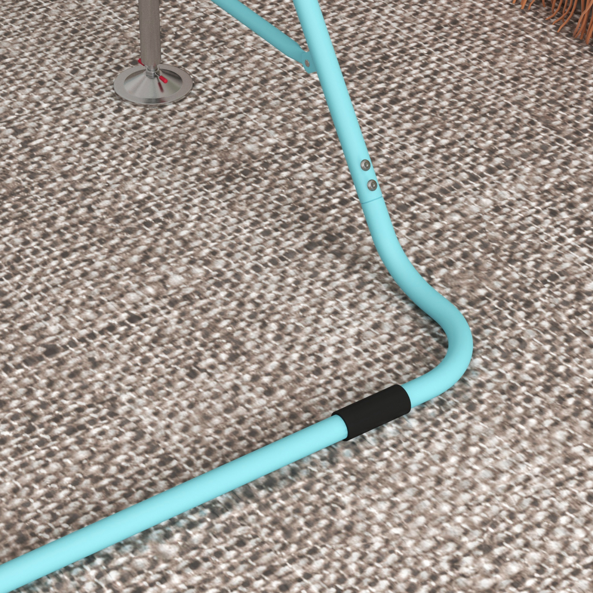 HOMCOM Kids Gymnastic Bar with Adjustable Height, Foldable Training Bar - Blue