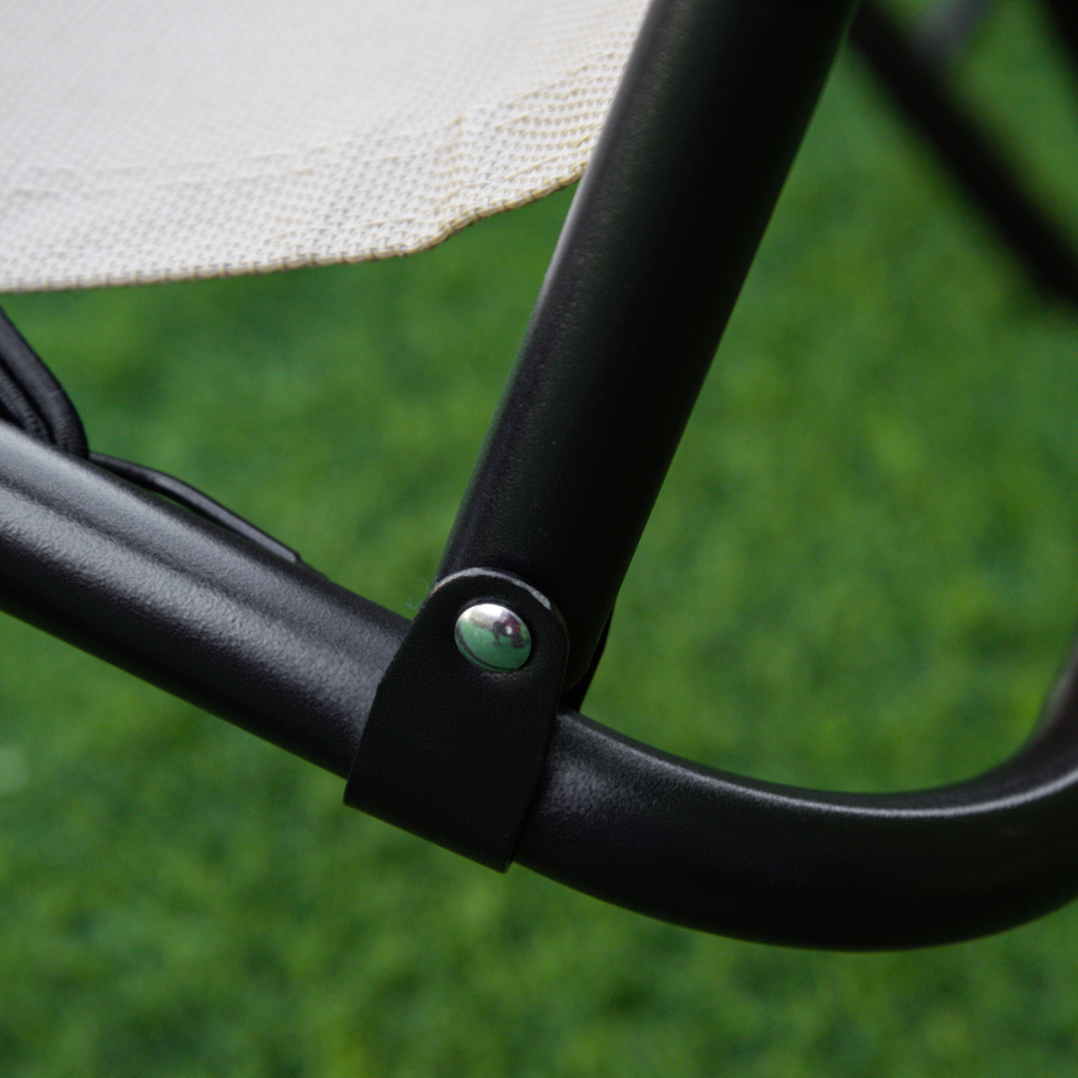 Zero Gravity Chairs Sun Lounger Table Set w/ Cup Holders, Beige 3PC