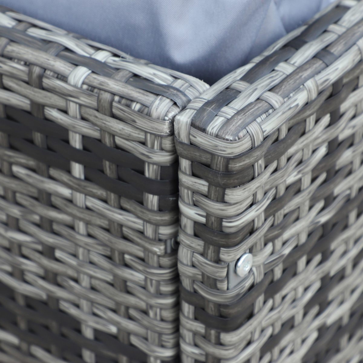 4-Piece PE Rattan Outdoor Garden Furniture Set Mixed Grey