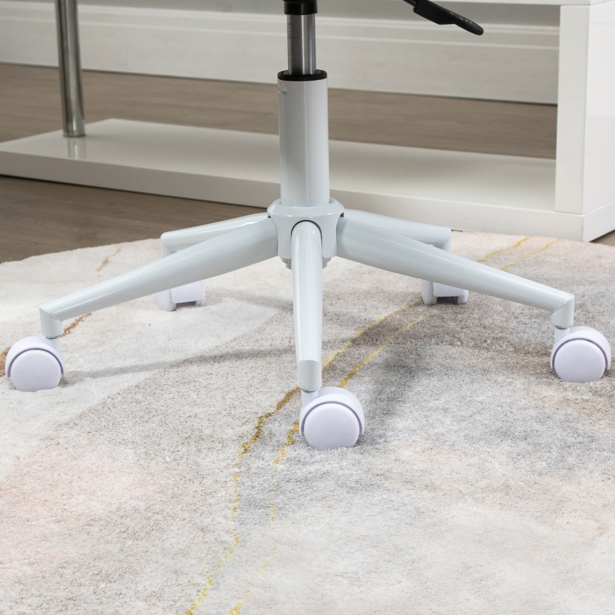 Fluffy Unicorn Office Chair w/ Swivel Wheel, Cute Desk Chair, Rainbow