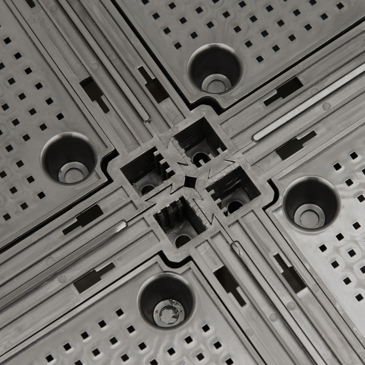 6-pcs  Raised Flower Bed Stackable Vegetable Herb Box with Drainage Holes