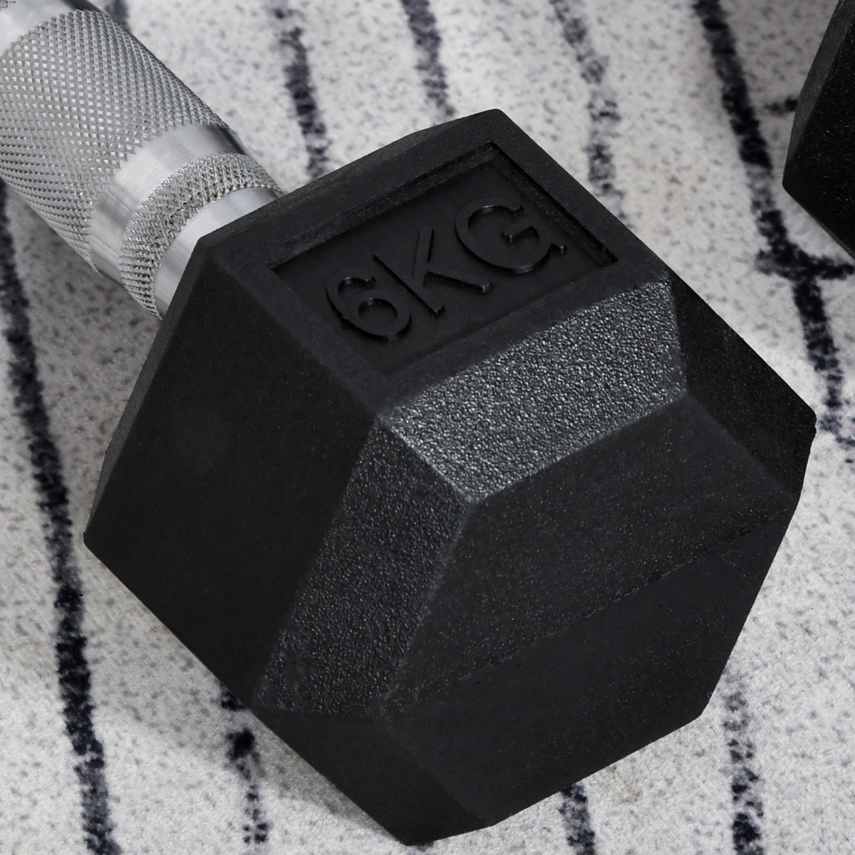 Hexagonal Dumbbells Kit Weight Lifting Exercise for Home Fitness 2x6kg HOMCOM