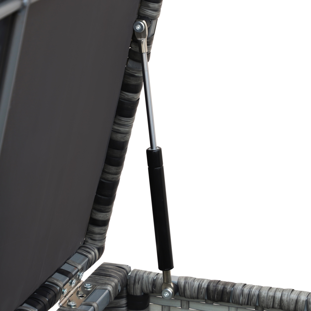 4-Piece PE Rattan Outdoor Garden Furniture Set Mixed Grey