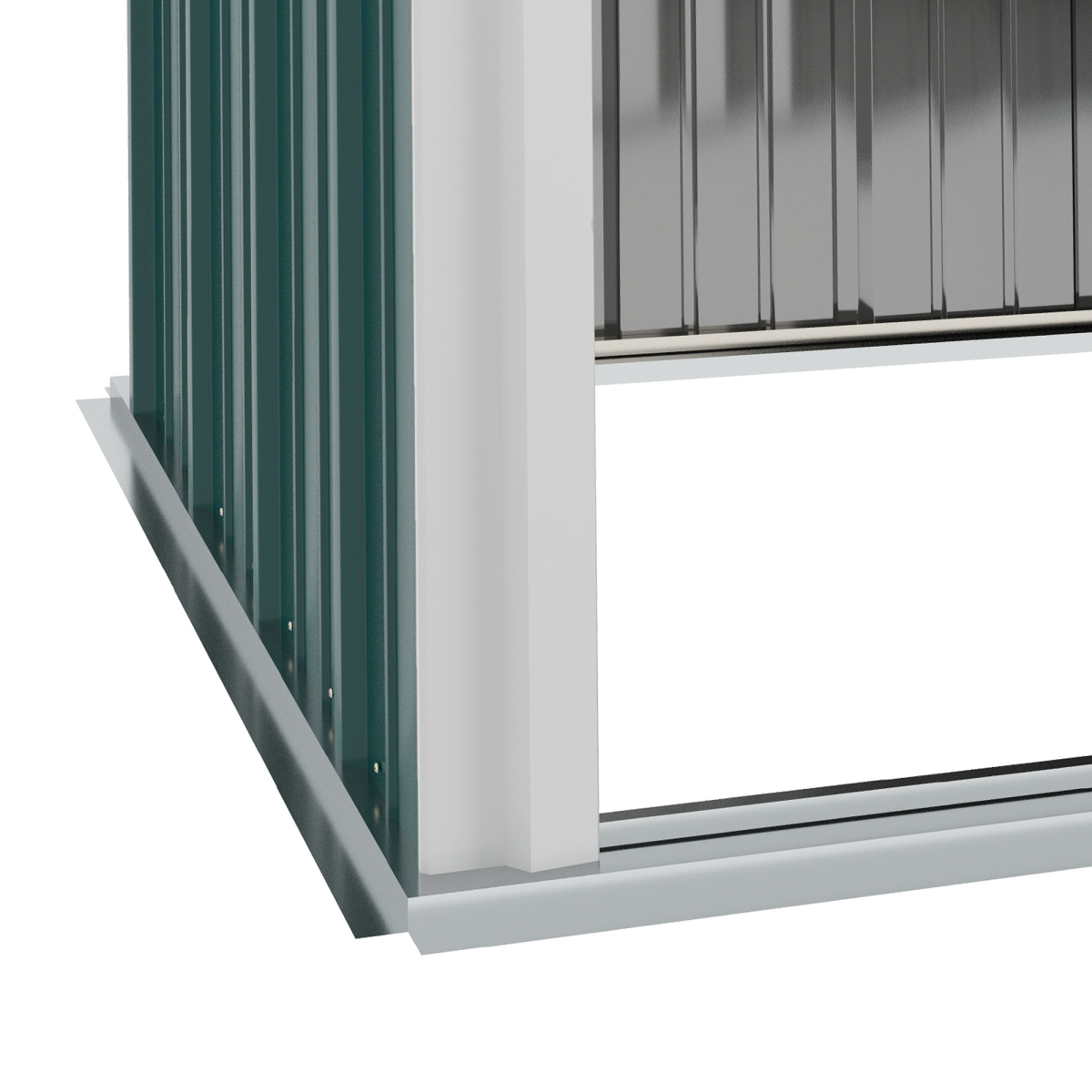 Storage Shed Steel Garden Shed w/ Lockable Door for Garden