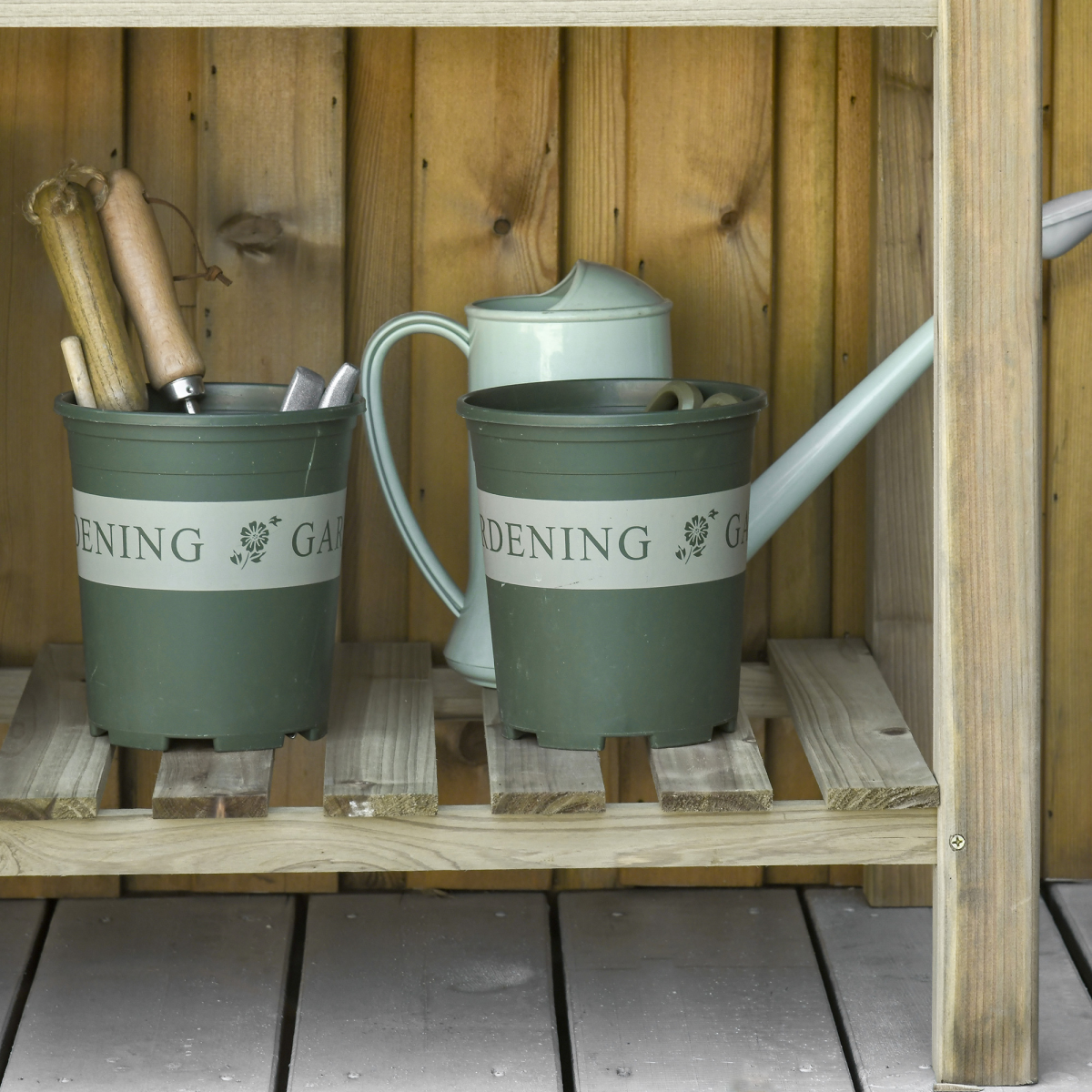 Raised Garden Bed with Legs and Storage Shelf, Elevated Wooden Planter Box,