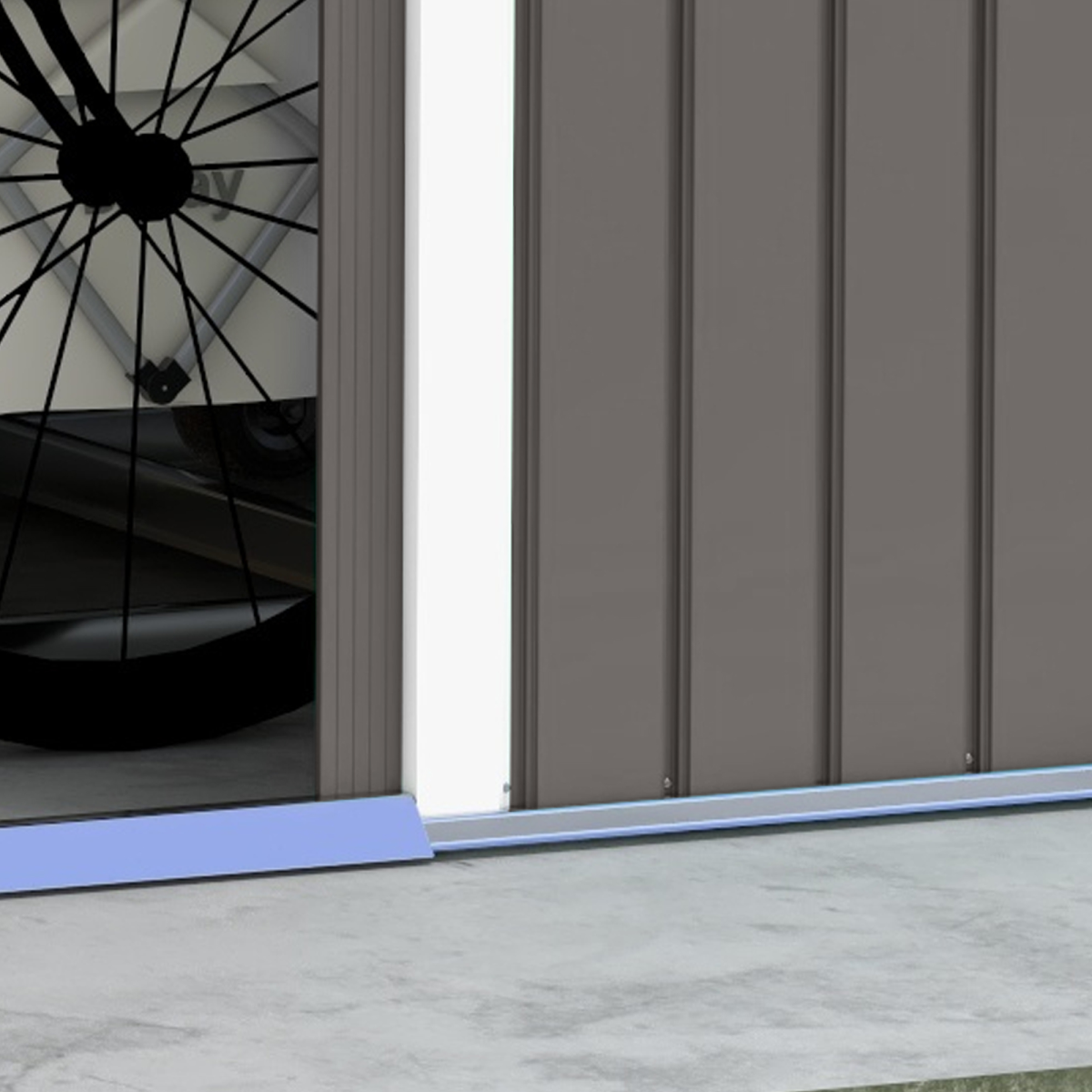 Foundation Ventilation Steel Outdoor Garden Shed Grey