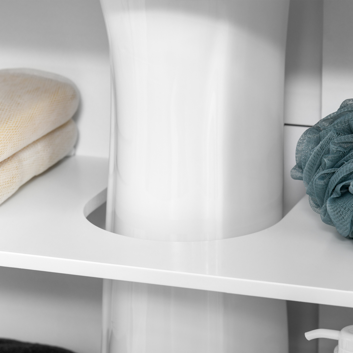 Modern Under Sink Cabinet with 2 Doors, Bathroom Vanity Unit, White