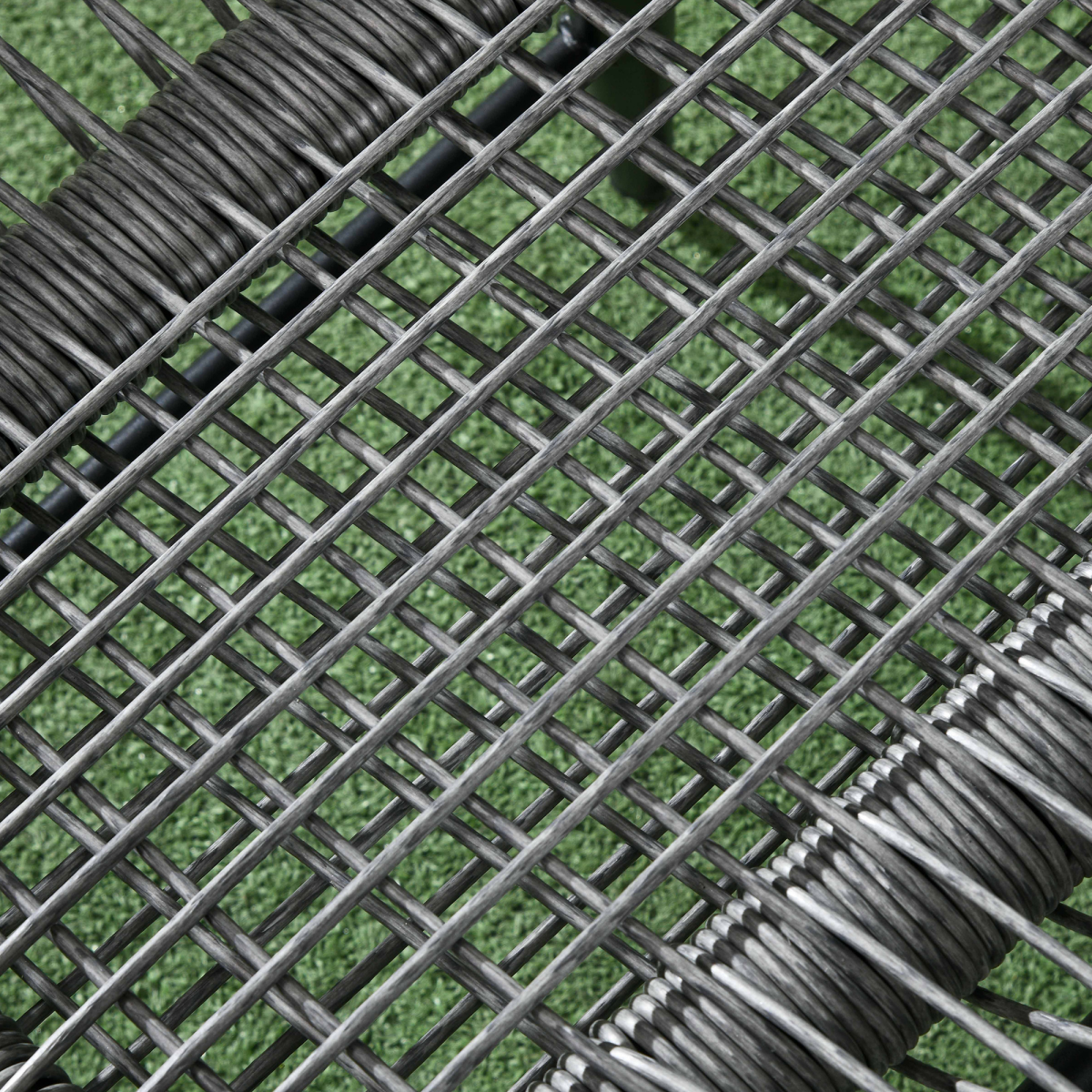 Outsunny Garden Rattan Leisure Chair Set with Adjustable Backrest, Grey