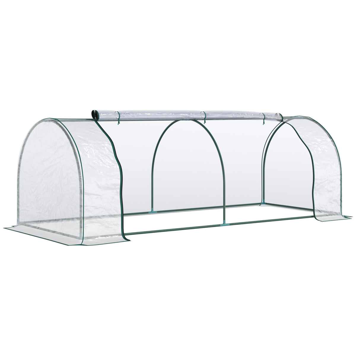 PVC Greenhouse Tunnel Steel Frame Transparent