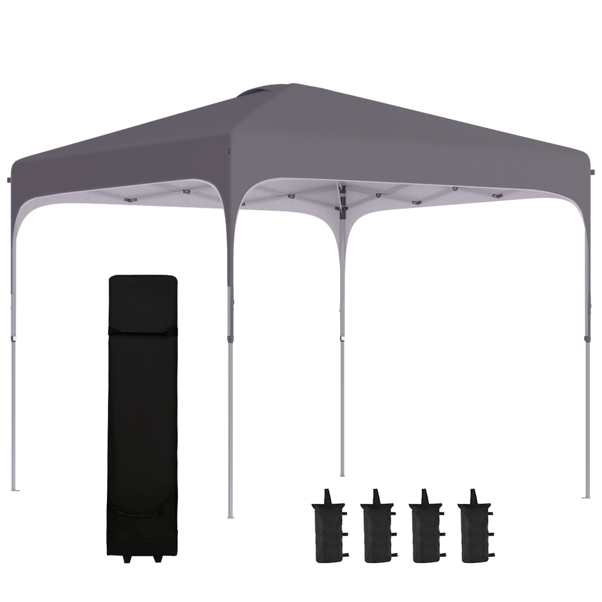Pop Up Gazebo, Foldable Canopy Tent & Carry Bag with Wheels & 4 Legs