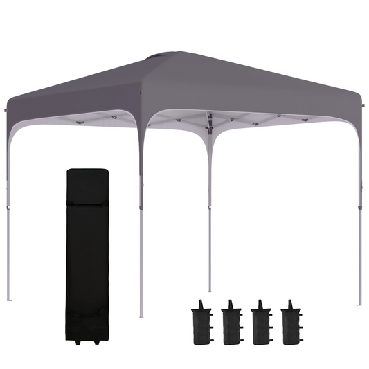 Pop Up Gazebo, Foldable Canopy Tent & Carry Bag with Wheels & 4 Legs