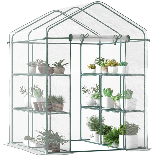 Steel Frame Greenhouse Steel Frame, 2 Shelves