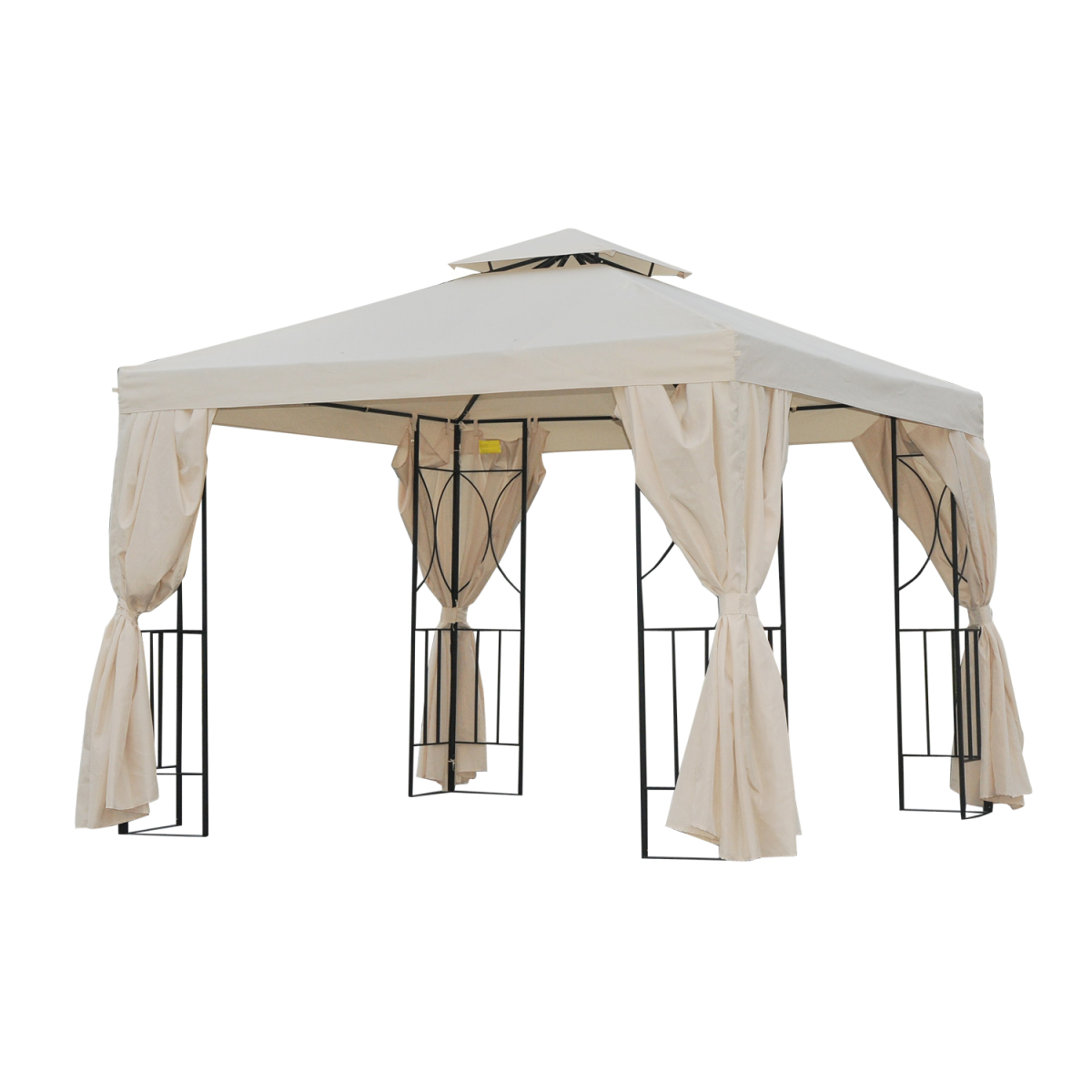 Garden Metal Gazebo Sun Shade Shelter Outdoor Party Tent 3 x 3m