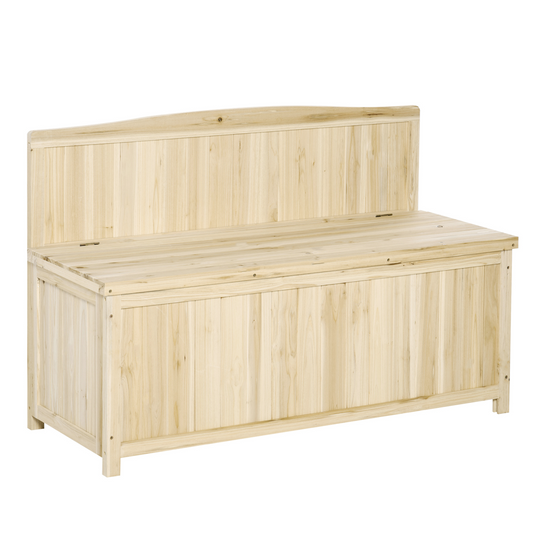 Garden Bench & Arch Wood Storage Bench Deck Outdoor Garden Seating